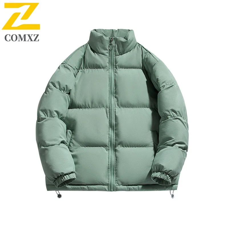 COMXZ Man Autumn Winter Plus Velvet Fashion Vintage Trend Jacket Male Casual All Match Cotton Coat Clothing Comfort Streetwear