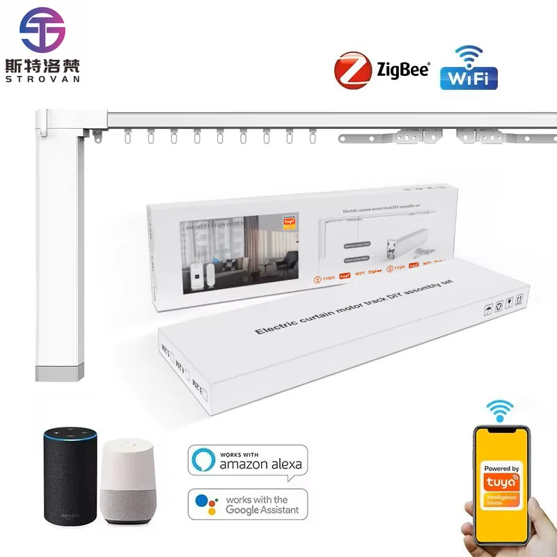 STLF المنزل الذكي نظام الستار الآلي القابل للتخصيص التحكم عن بعد الكهربائية التلقائي محرك الستارة فتاحة الستار التلقائي #1