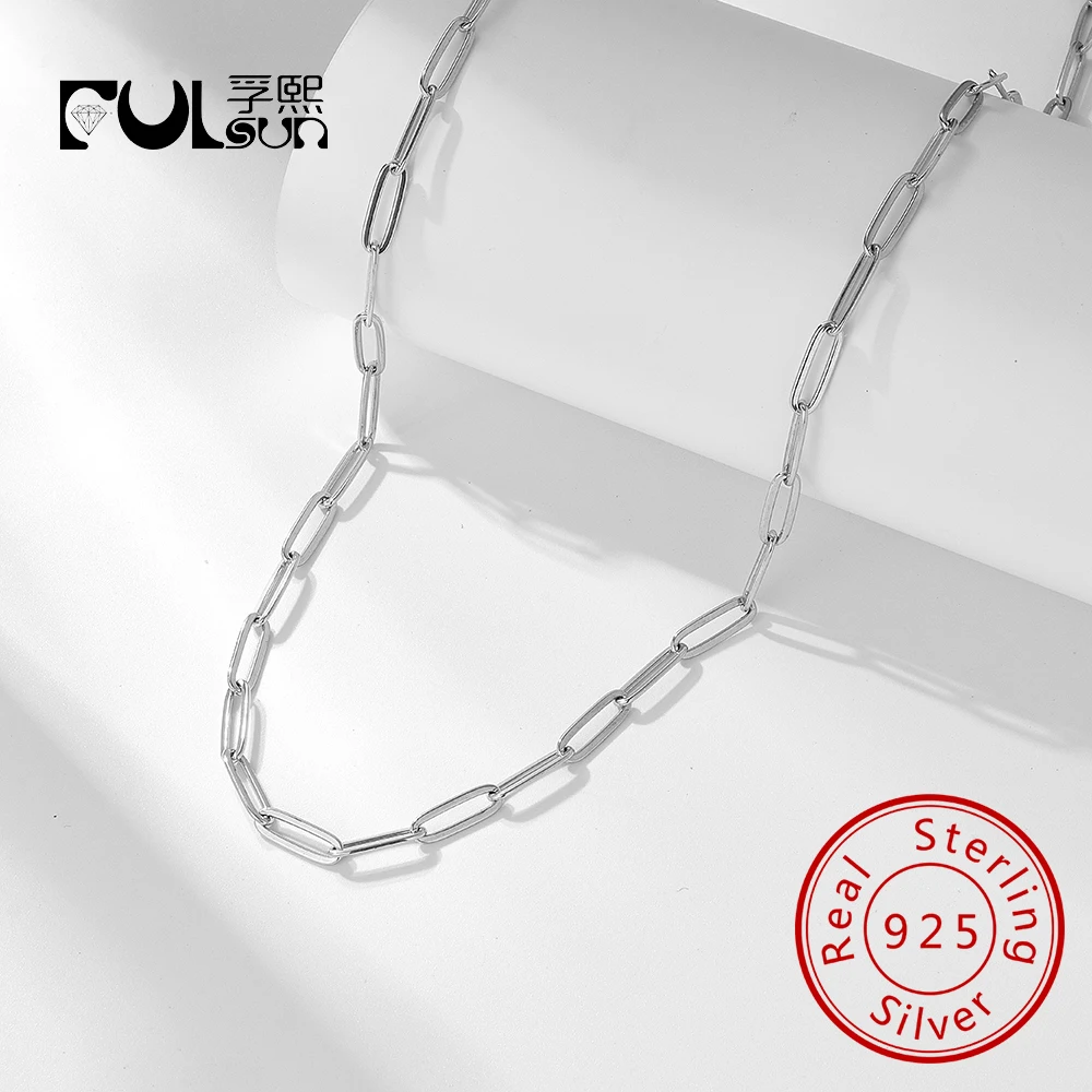 

Кубинские цепочки, изящное ожерелье из стерлингового серебра 925 пробы с позолотой 14 карат, скрепки для бумаг, ожерелье для женщин, ювелирные изделия