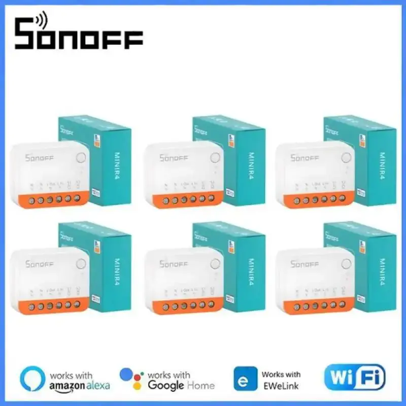 

Смарт-выключатель SONOFF MINIR4 с поддержкой Wi-Fi, 10 А