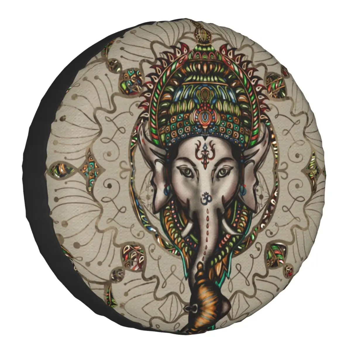 Mandala Lord Ganesha Spare Tire Cover Case Ganesh Ganesa Ganapati Elephant Wheel Covers for Jeep Hummer 14