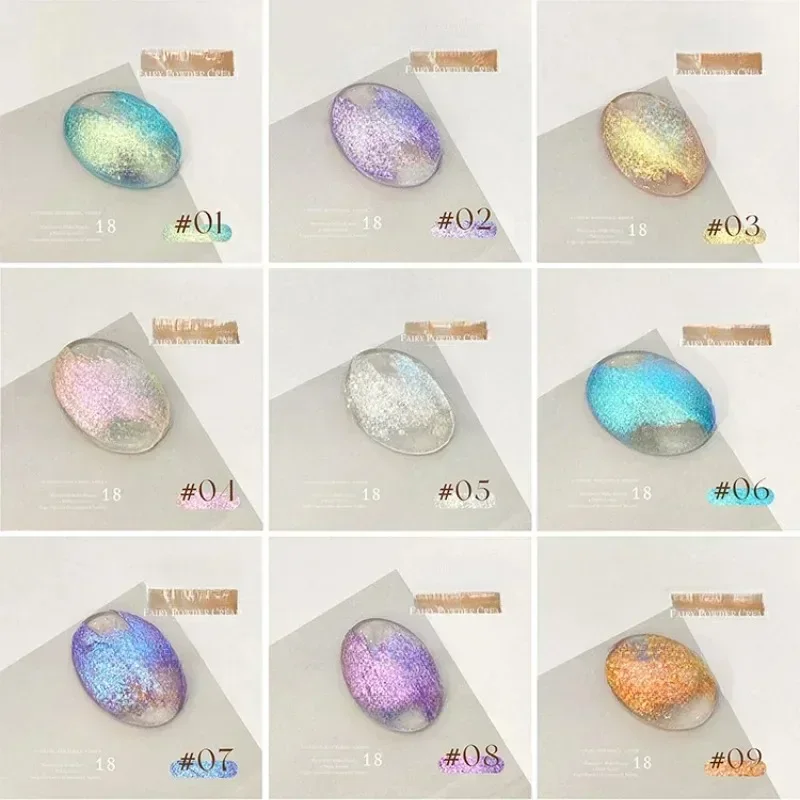 Nowy DIY 3gx9 kolory Nail Art Bling kolorowa wróżka w proszku kremowy do profesjonalnego Manicure paznokcie dekoracyjne pasta Pigment