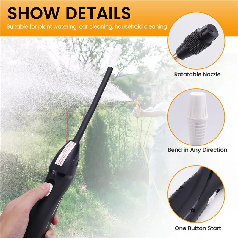 

BHTS-Bendable Universal Electric Sprayer, Household Flower Watering Tool, Rechargeable Electric Sprayer For Plant