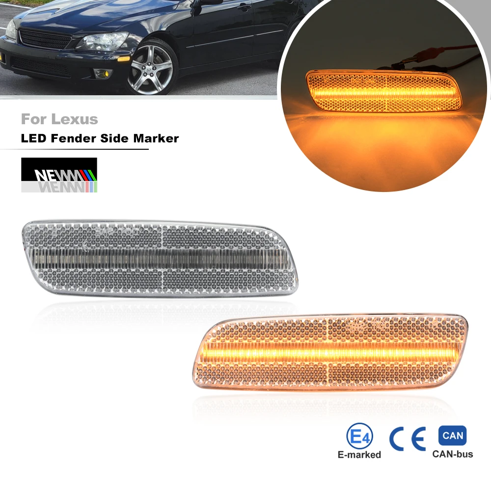 Led Bumper Fender Flare Side Marker Signal Light For Lexus IS300 LS400 GS300 GS400 GS430 For Toyota Prius Echo Hatch Scion xA