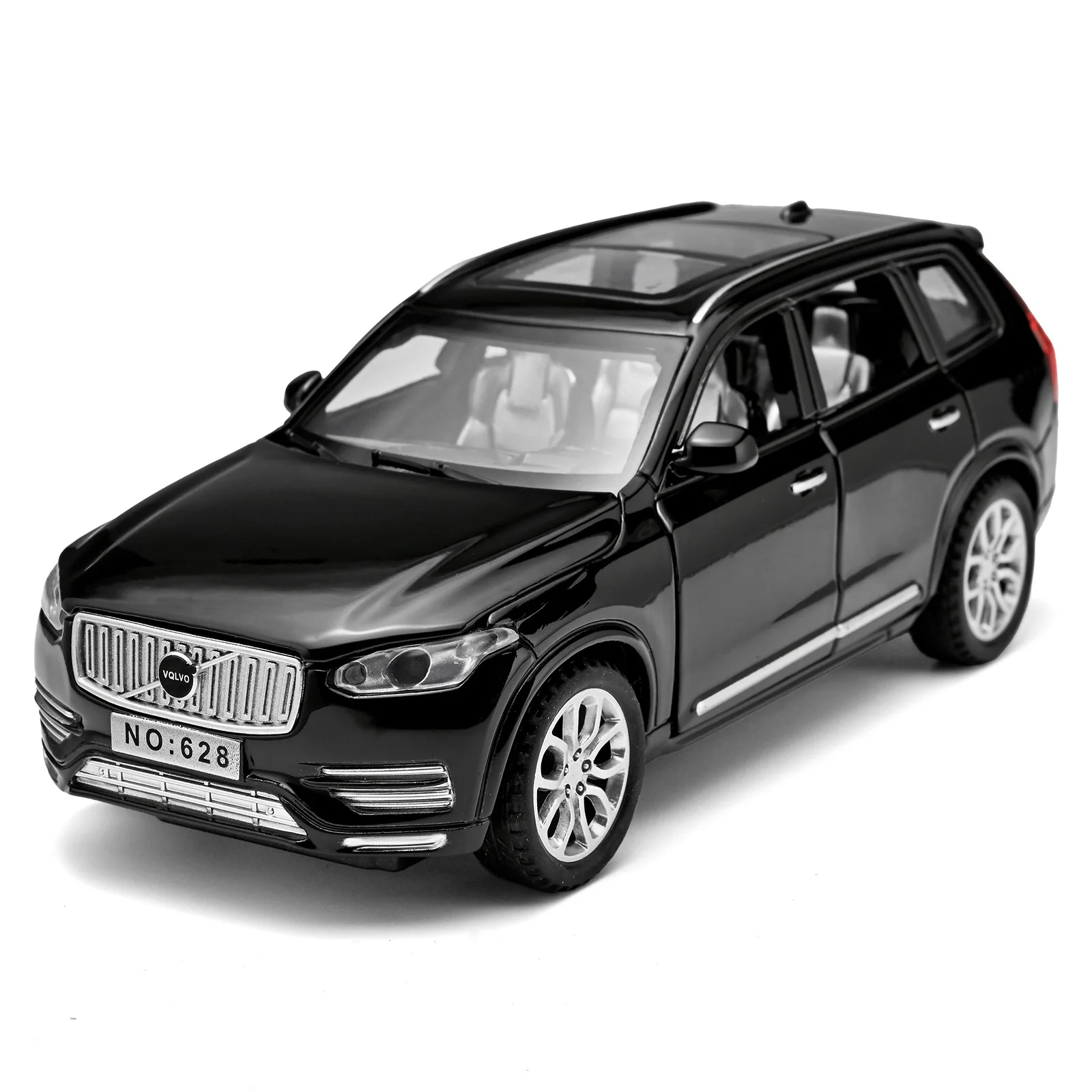 Modèle de véhicule tout-terrain XC90 en alliage 1:32 avec effets sonores et lumineux, ornement de loterie de restaurant, jouet de collection hautement détaillé