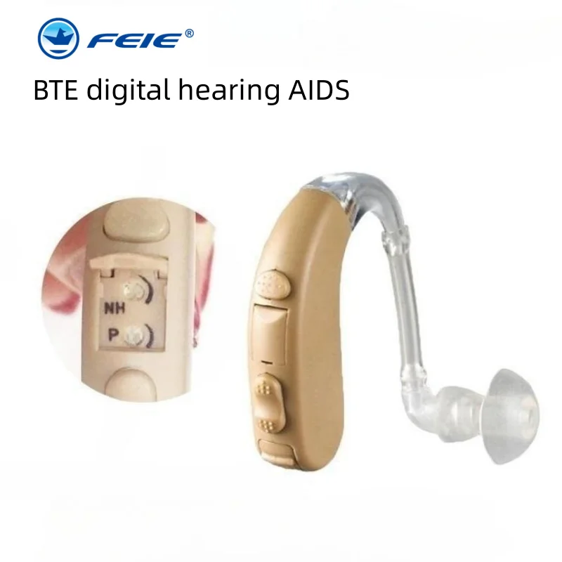 FEIE S-303 BTE Hearing Aid Mini Hearing Device Ear Audifono Sound Adjustable Hearing Aids for The Elderly Sound Amplifier