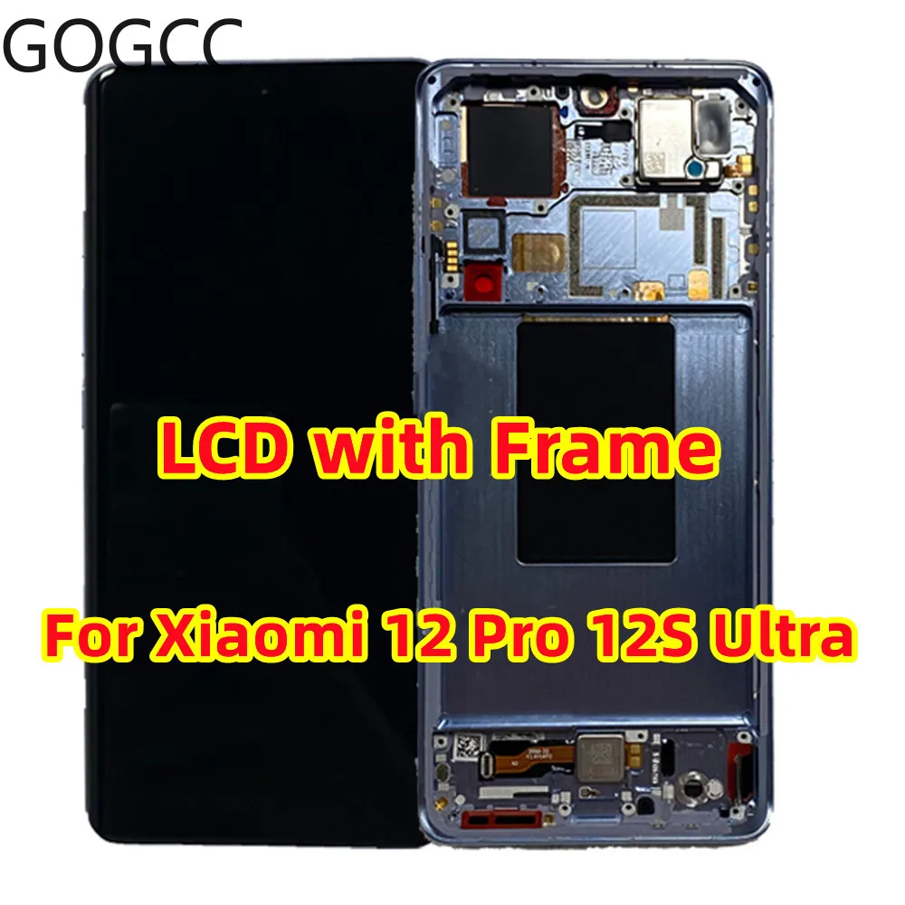 Original Display + Frame For Xiaomi 12 Pro 12S Ultra 12X 5G 12T LCD Screen Touch Digitizer Assembly 2203121C Replacement