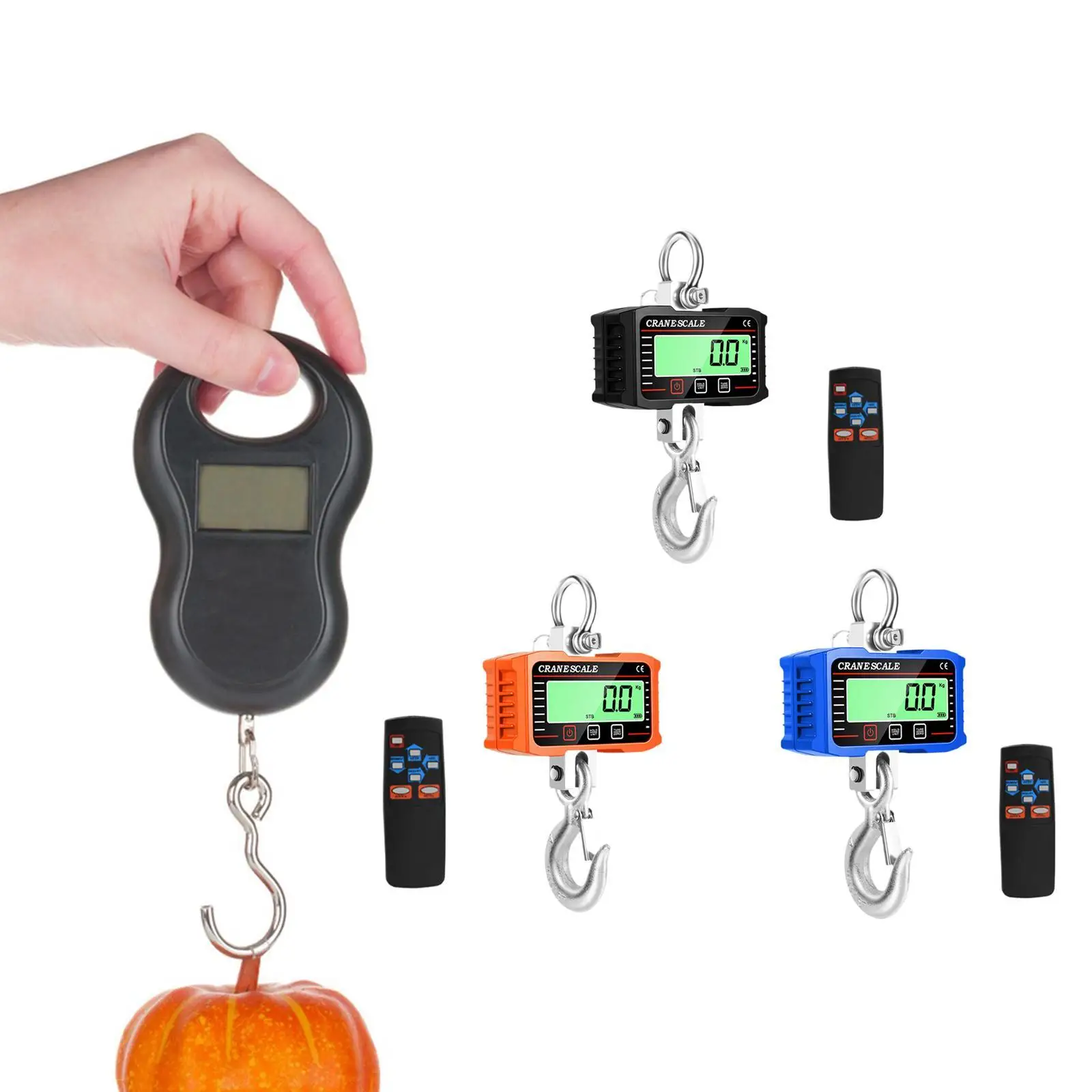 

Digital Hanging Scale Gift Baggage Luggage Scale Parcels 1000kg Crane Scale