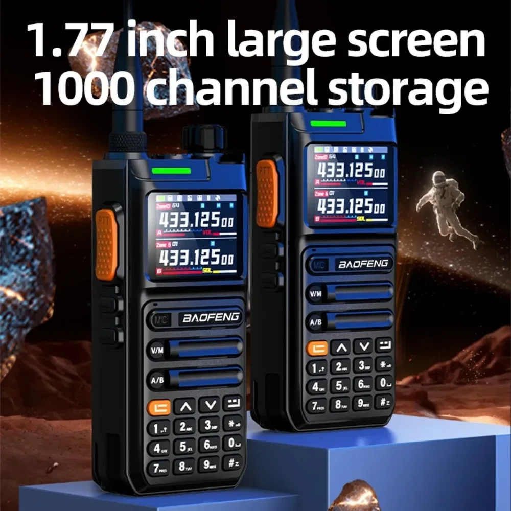 BAOFENG UV26 Walkie Talkie GPS APSR Multi Band Bluetooth Programming Recording Wirless Copy Frequency Type-C Long Range Two Way