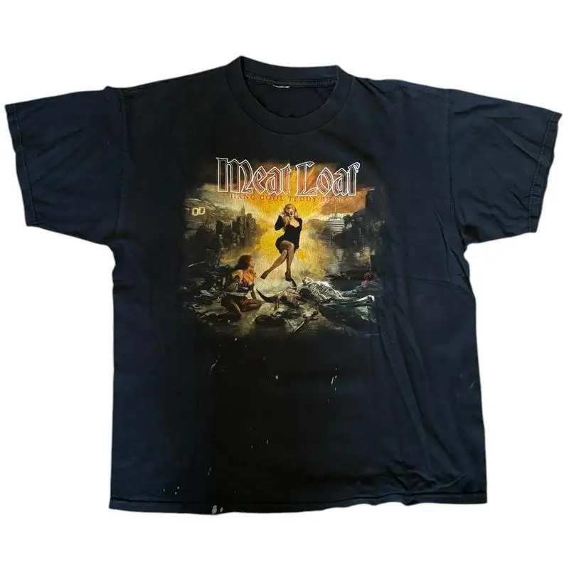 Vintage Meat Loaf Tour T-Shirt Hang Cool Teddy Bear Black XL