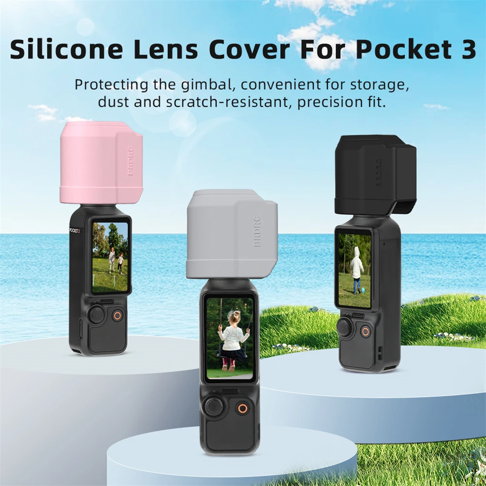 Camera Lens Protector Cap Cover, Screen Protective Silicone Case, Acessórios Anti-Scratch, Compatível para Pocket 3 Gimbal