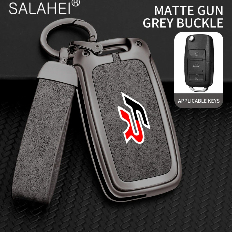 Funda de aleación de Zinc para llave de coche, cubierta para Seat FR 2 Ibiza Leon Ateca Altea para VW Volkswagen MK7 Golf 7 Tiguan MK2 para Skoda