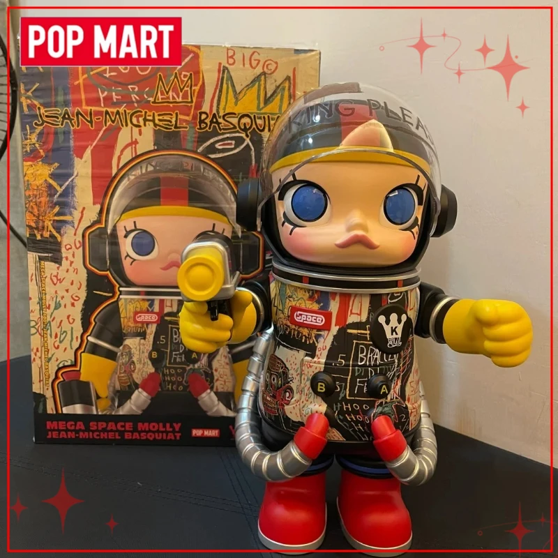 

Genuine POP MART MEGA SPACE MOLLY 400% Jean-Michel Basquiat Large ornaments Child Companion Family Favorite Large dolls