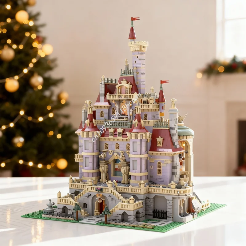 9469pcs MOC Complete Beauty Beast Castle Upgrade Disneieny Model Building Blocks Architecture Christmas Gifts Toys Education
