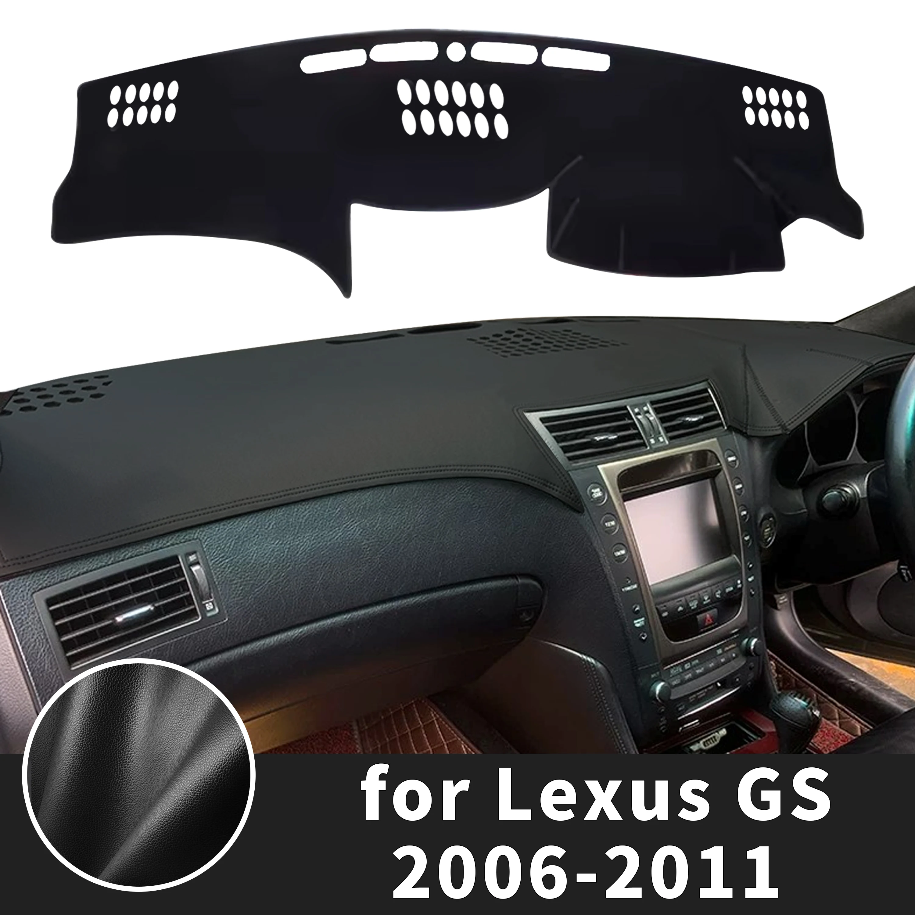 for Lexus GS GS300 GS430 GS450h 2006~2011 Dashboard Cover ​​Fit Dash Mat Sun Protection Anti‑Reflection Cover Dash Pad Dashmat