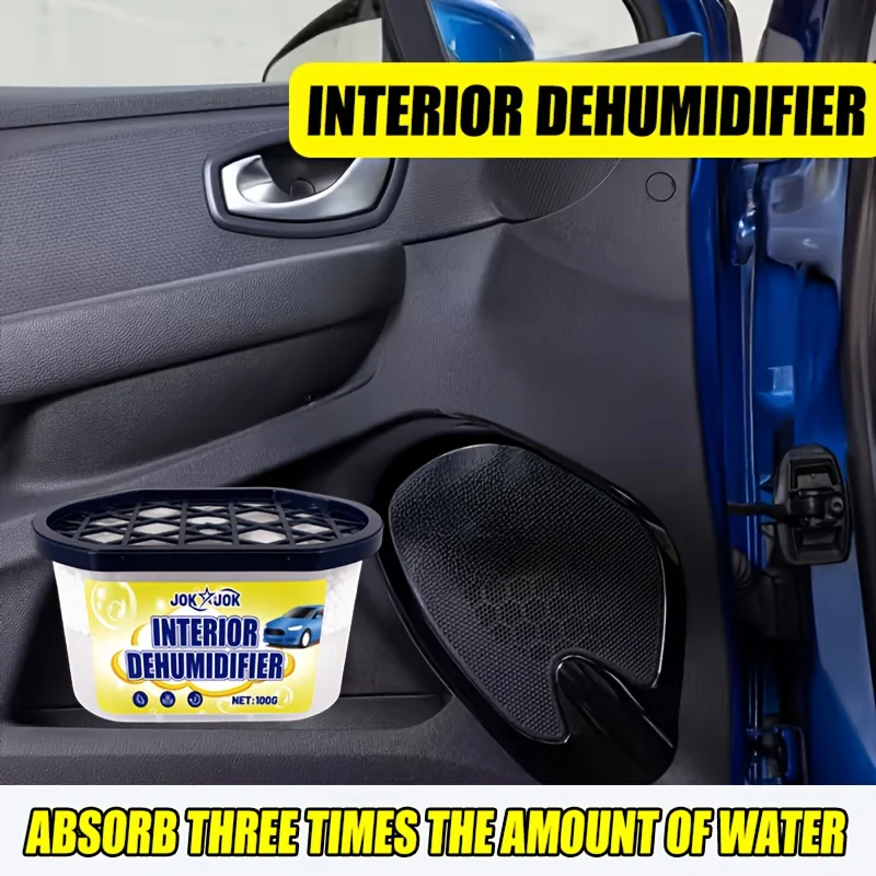 Dehumidifier Box Moisture Absorber, Dehumidifying Dryer Anti-Fog Odor Eliminator, Car Interior Dehumidifier Fog Remover