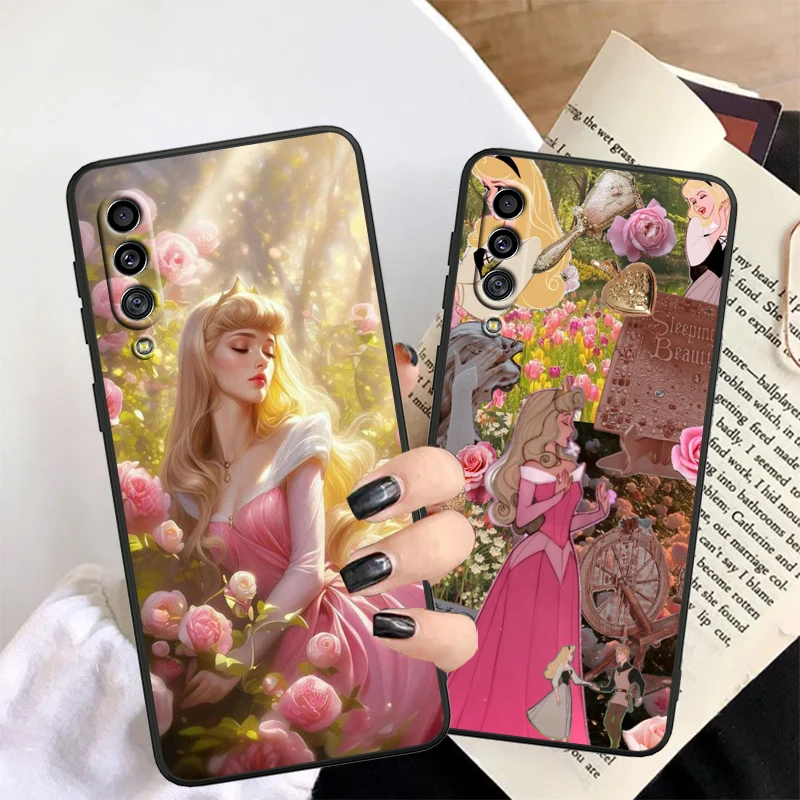 Sleeping Beauty Fashion Disney For Samsung A53 A52 A33 A32 A51 A71 A21S A13 A73 A50 A22 A23 A03 A72 A54 A12 5G Black Cover