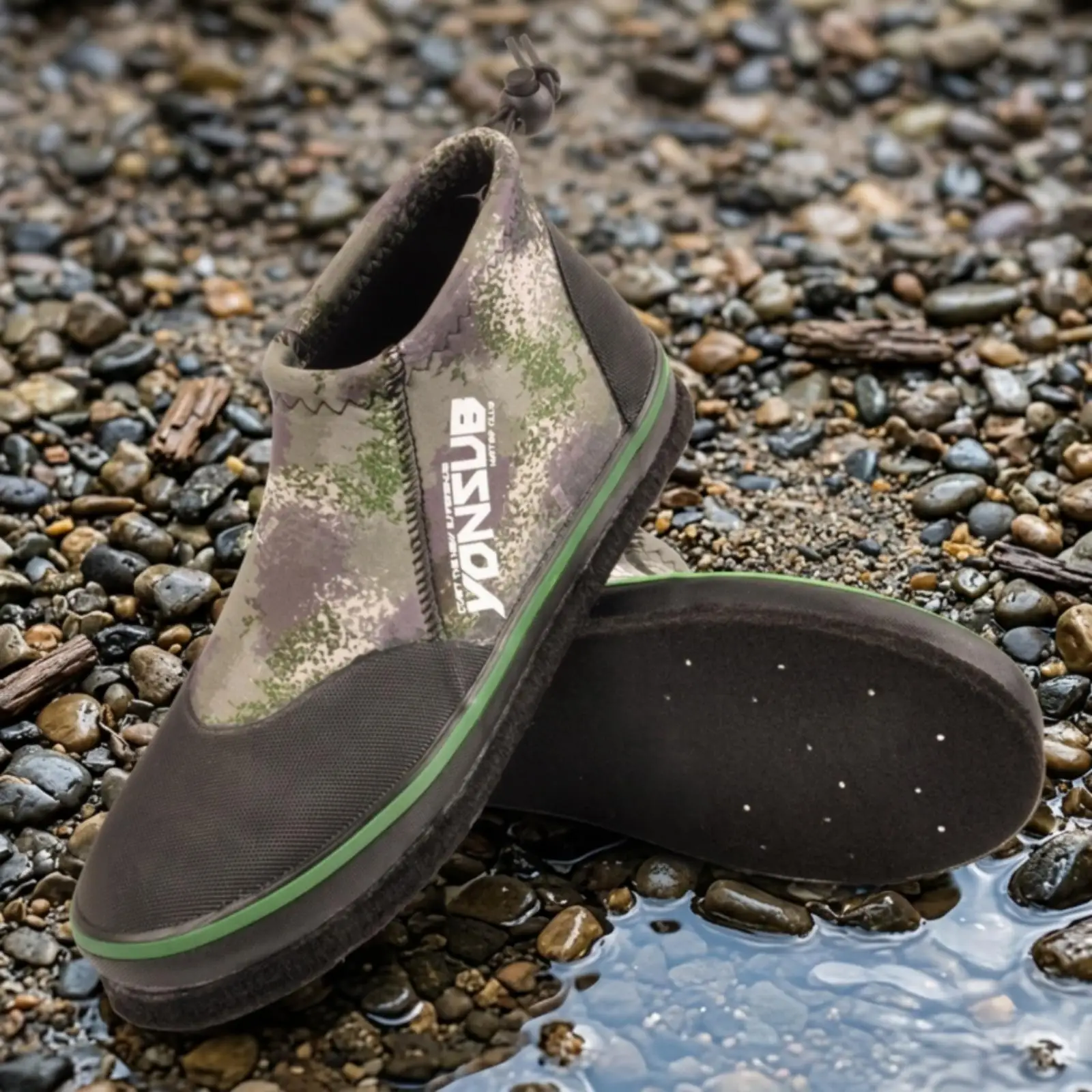 Felt Outsole Fishing Shoes for Men Women Slip on Neoprene Wading Boots Rock Fishing Footwear for Wet Slippery Rocky Ground