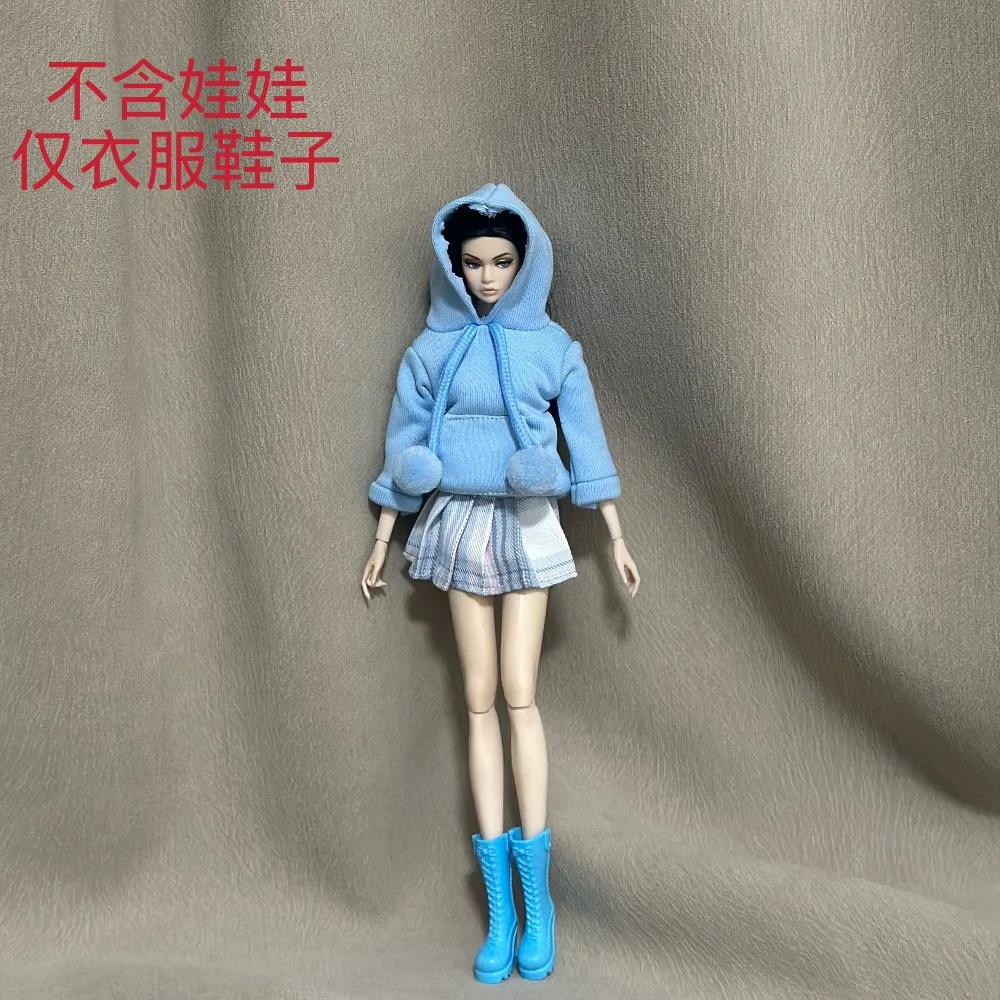 مجموعة الملابس + أحذية / 30 سنتيمتر دمية معطف طويل السراويل فستان التمهيد البدلة/الزي ل 1/6 Xinyi FR ST OB عارضة أزياء إكسسوارات دمي #4