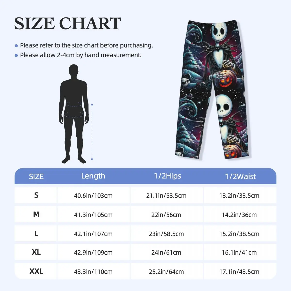 Custom Print The Nightmare Before Christmas Pajama Pants Men\'s Jack Skellington Art Sleep Sleepwear Bottoms with Pockets