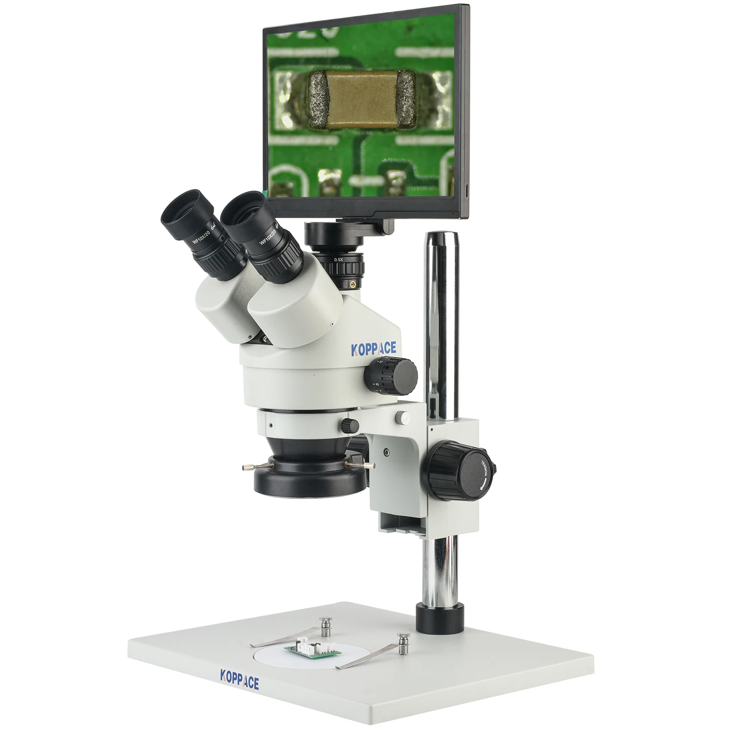 

KOPPACE 14X-93X Measuring Stereo Microscope Continuous Zoom Lens 11.6-Inch HD Display 2 Million Pixels