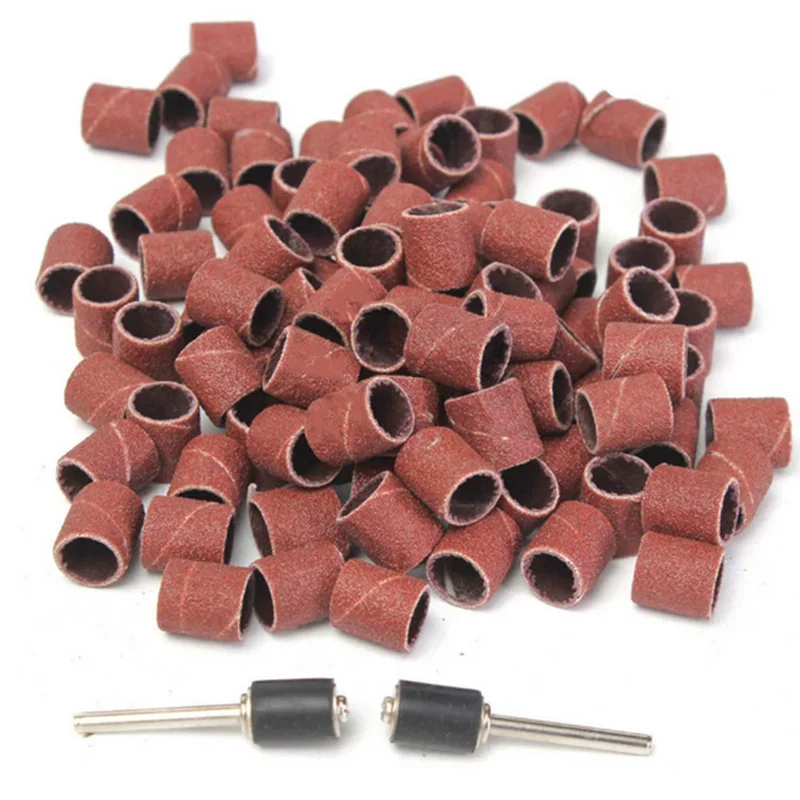 51Pcs 샌딩 드럼 키트 80-600Grit 드럼 샌더 네일 샌딩 밴드 슬리브 (Dremel 로타리 도구 용 드럼 맨드릴 포함)