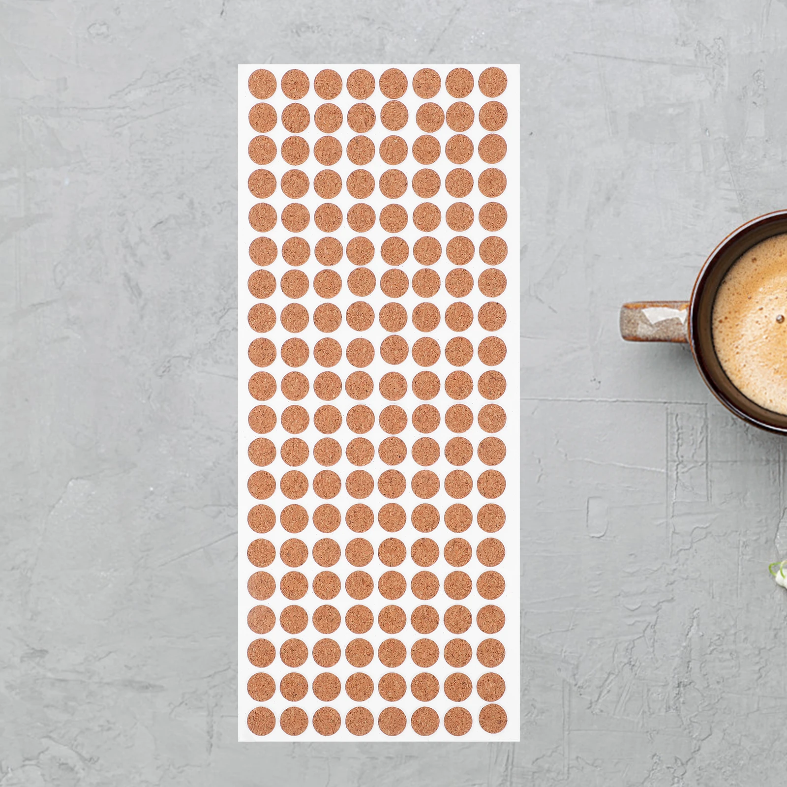 

500pcs Cork Anti-slip Pad Light Brown DIY Furniture Non-slip Adhesive Insulation Heat Resistance Strong Backing Noise Reduction
