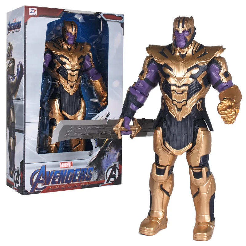 ZD Toy Series 36 cm Marvel Legends Figura Thanos Spiderman Iron Man Hulk Modello Action Figure Giocattoli da collezione per adulti Regalo per bambini