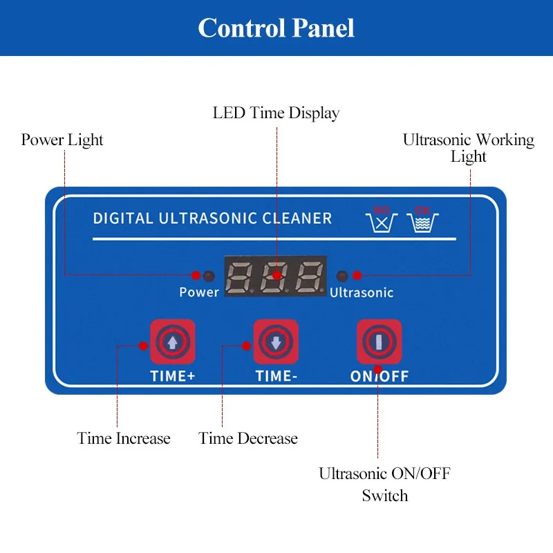 0.8L1.3L Tabletop Jewelry Digital Ultrasonic Cleaner Watch Ultrasound Toys Cleaning Washing Machine for Ring Diamond Glasses