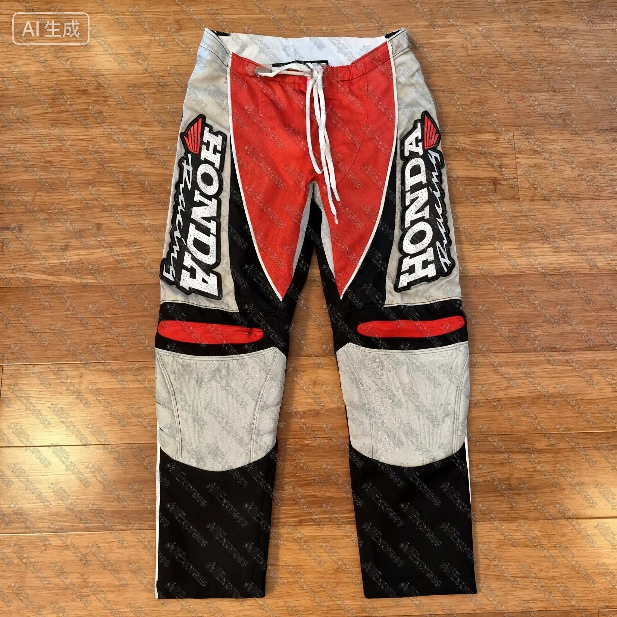 

Honda Men's Pants 32 Grey Red Black Professional Team Long Pant Motorcycle Racing Light Wear Autumn/Summer Outdoor Long Pants