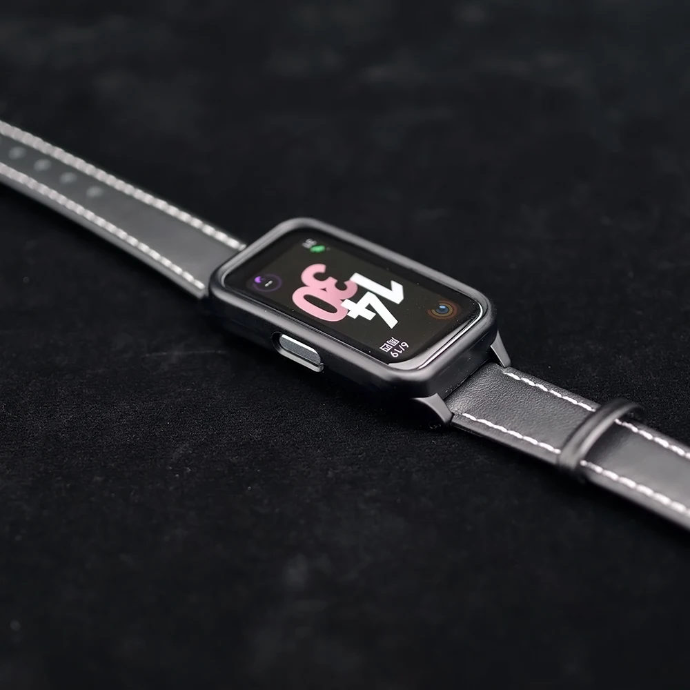 Strap for Huawei Band 10 9 8 Protective Case And Watch Band for Huawei Smart Band 9 Leather Wristband for Huawei Band 8 Strap