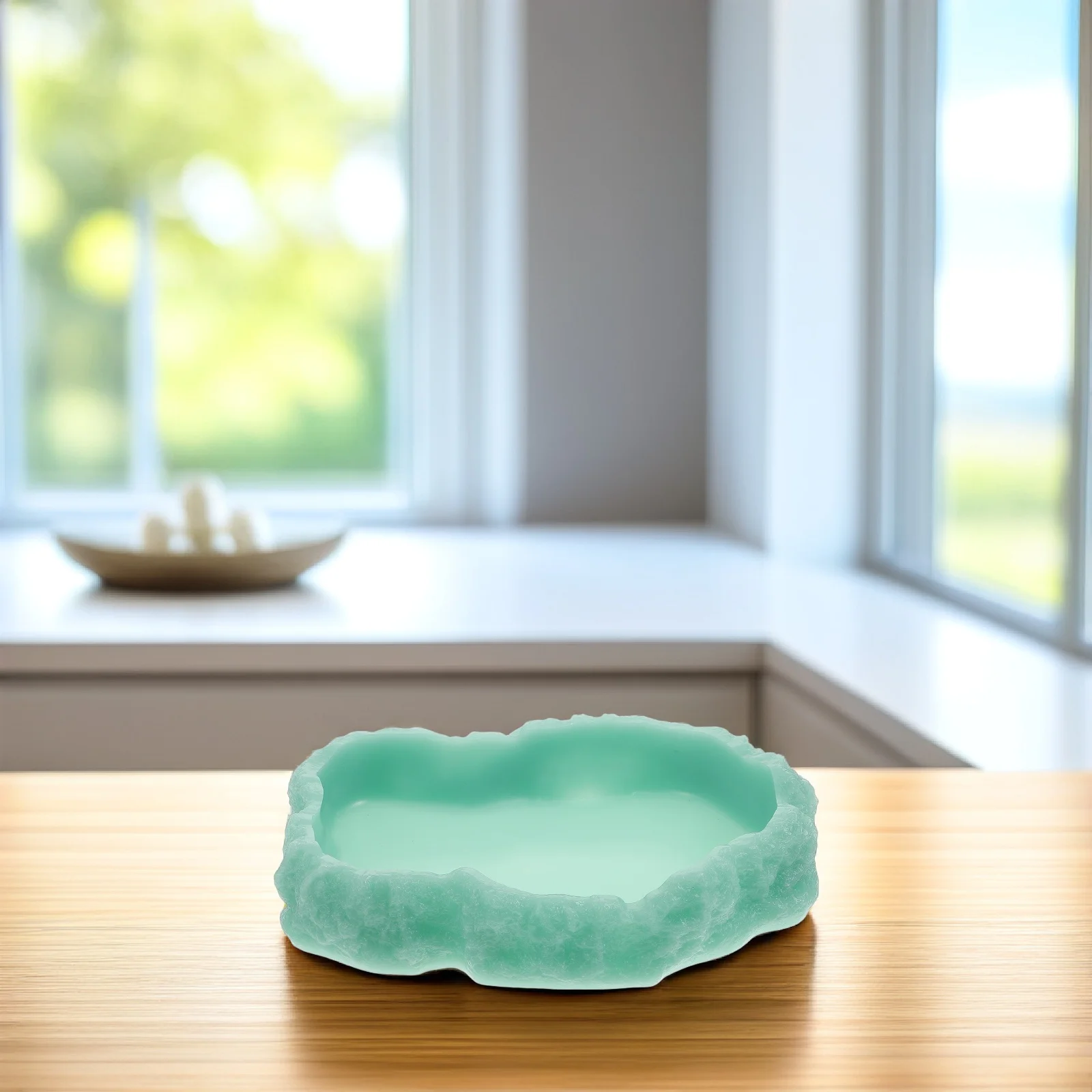 طبق تغذية مضيئة للزواحف مشرق الراتنج توهج وعاء طعام الحيوانات الأليفة حوض المياه السلاحف سحلية المغذية الزحف مستلزمات الحيوانات الأليفة #1