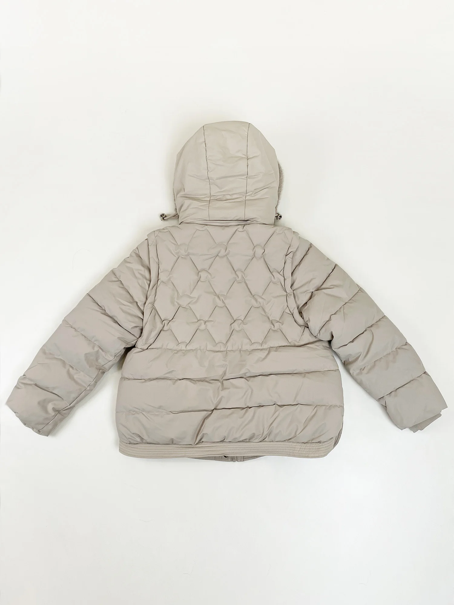 Abrigo acolchado informal de otoño/invierno para mujer, chaqueta versátil elegante con capucha de manga larga gruesa, Navidad