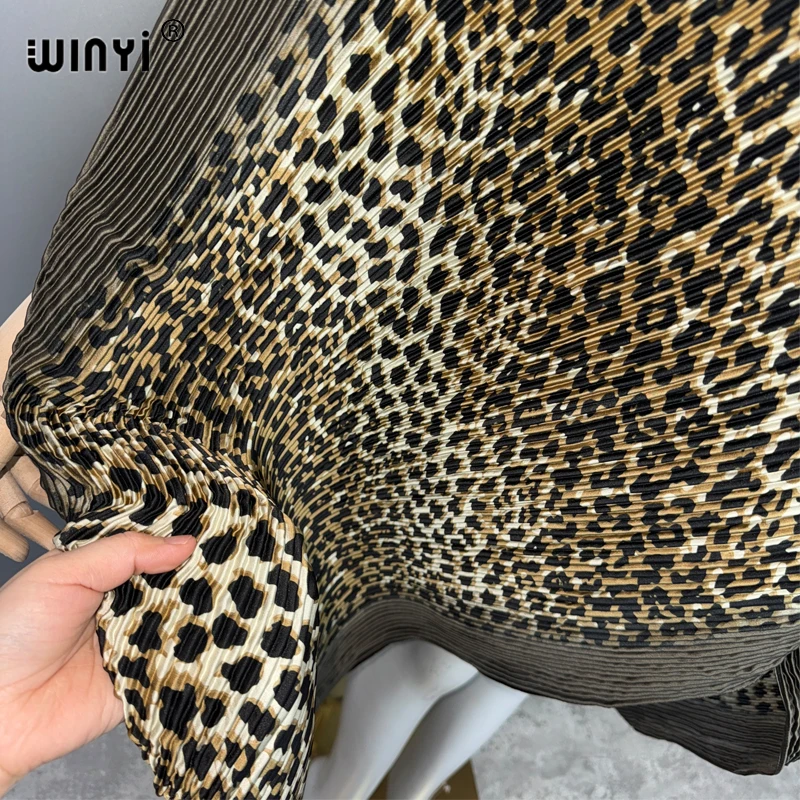 فستان حفلات صيفي مطوي من WINYI بتصميم مجعد للنساء رداء بوهو فضفاض ماكسي للعطلات الطويلة فستان سهرة أنيق عباية دبي فاخر