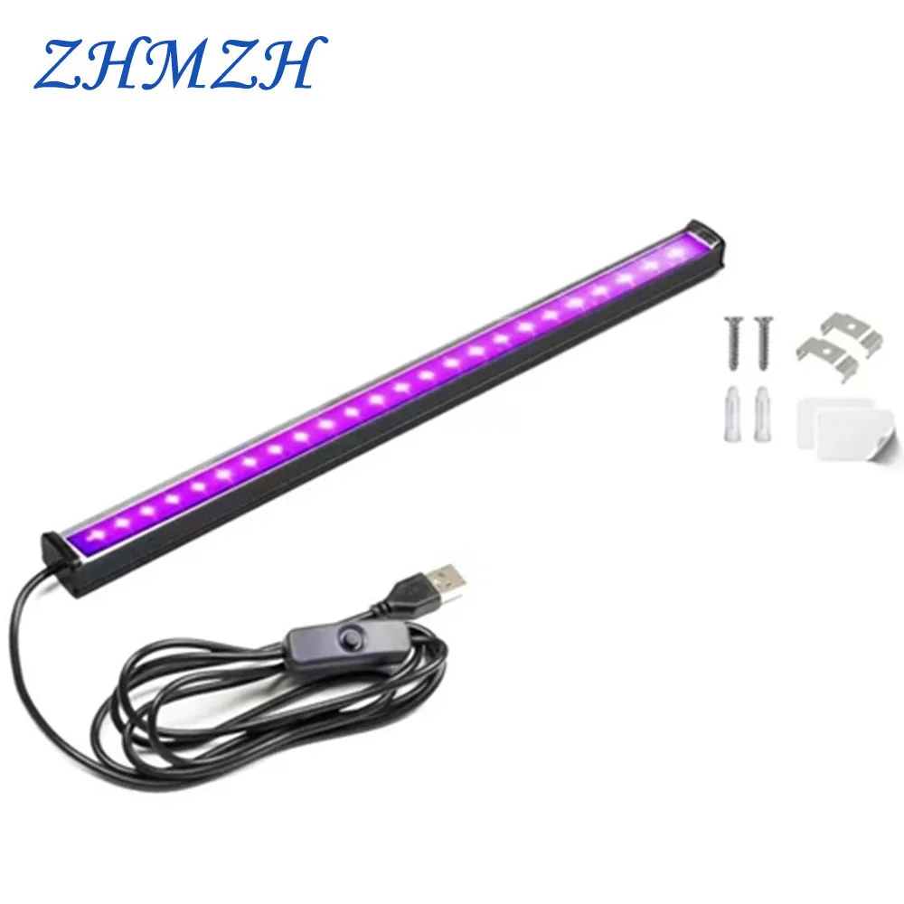 led uv gel cura luz deteccao lampada switch prego inspecao stage movable fluorescente wall picture t5 4w 380400nm usb dc 5v 01