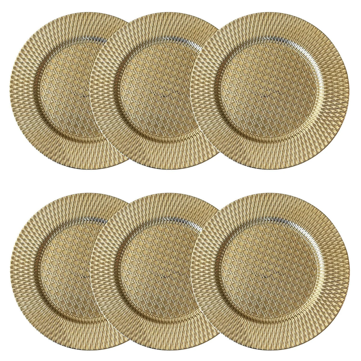 

100 Pcs Charger Plate Decorative Service Plate Gold Silver Dinner Serving Wedding Decor Table Place Settin 13Inches