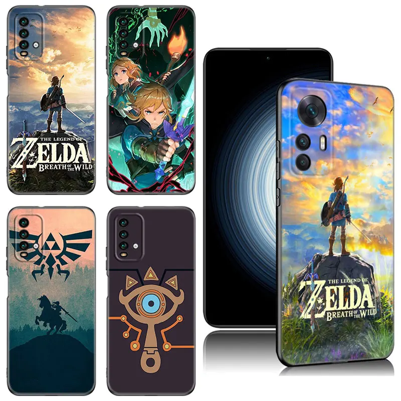 Z-Zeldas Game Black Silicone Phone Case For Xiaomi Redmi 9 9A 10A 9C 10C 12C 13C 5G 9T 10 Prime A1 A2 Plus