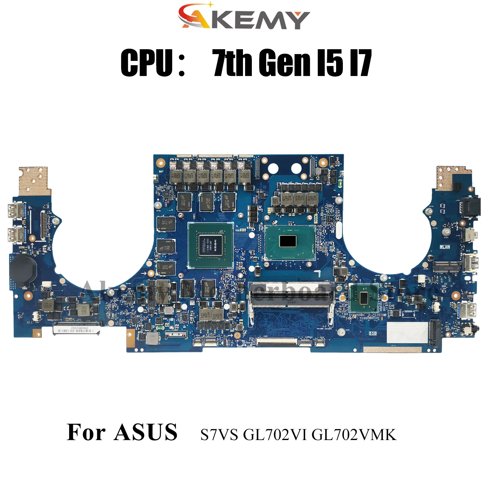 

GL702VI Laptop Motherboard For ASUS ROG Strix GL702VSK S7VS GL702V GL702VI GL702VMK Mainboard With I5 I7 CPU 100% tests OK stk