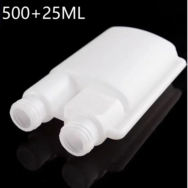 Plastic Graduated Storage Bottles with Lids 500+25ml HDPE for Liquid Soap Shampoo Cleaner Lab Chemical Dispenser
