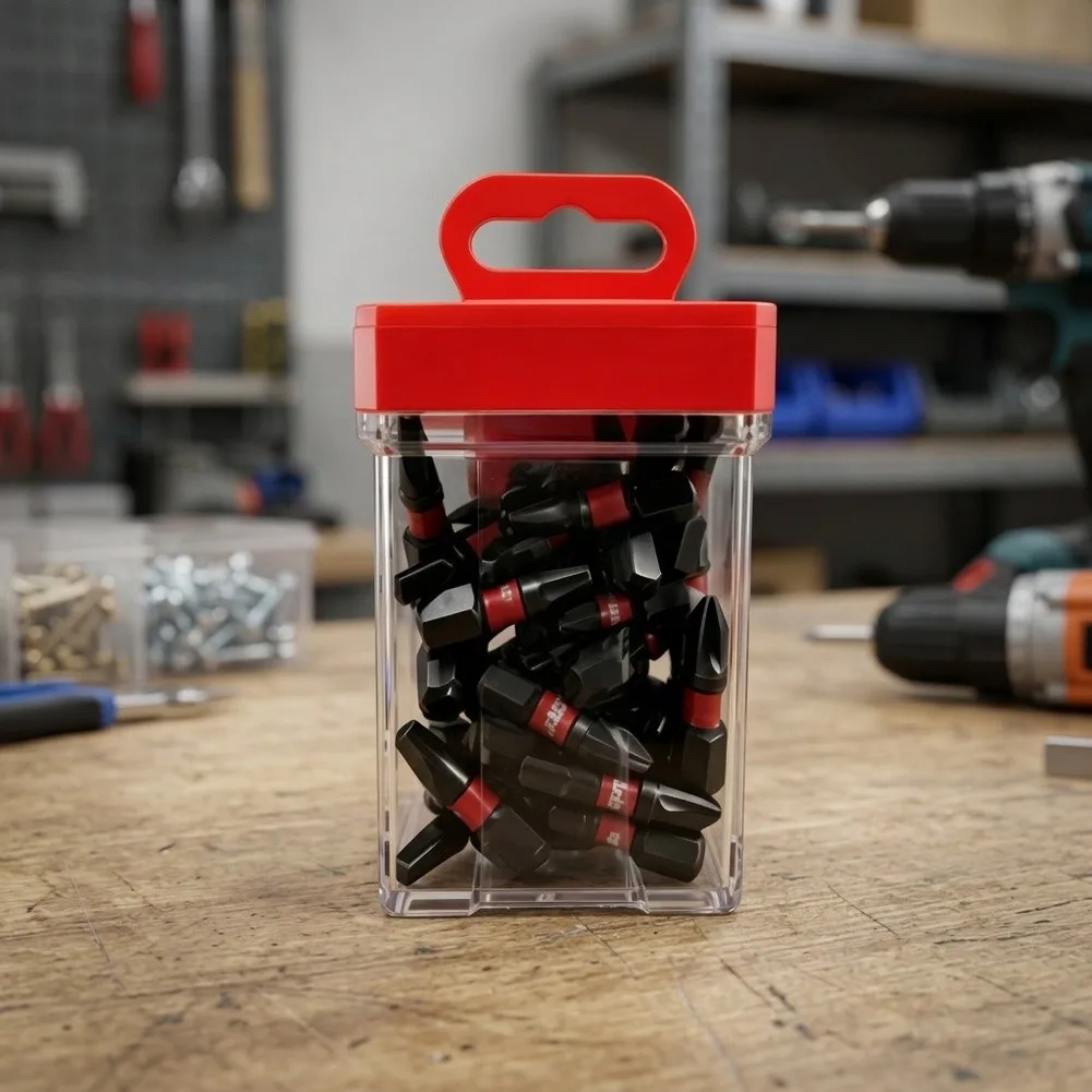 Professional 40PCS For S2 For Impact Bits for PH2 SQ2 Magnetic Hold CNC Precision Machined for Screw Driving Efficiency