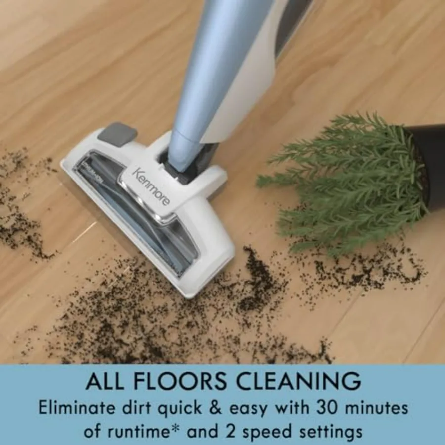 DS1020 16V cordless stick vacuum for hardwood floor, carpet pet hair; lightweight ABS plastic body; black-gray color; 2-in-1 ha