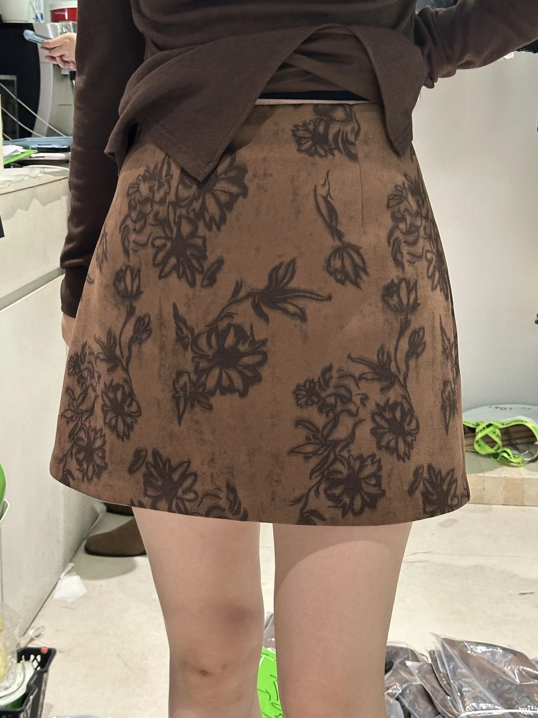 

Юбка трапециевидной формы с высокой талией и цветочным принтом, женская новая осенняя юбка в стиле ретро с рисунком мельдельда