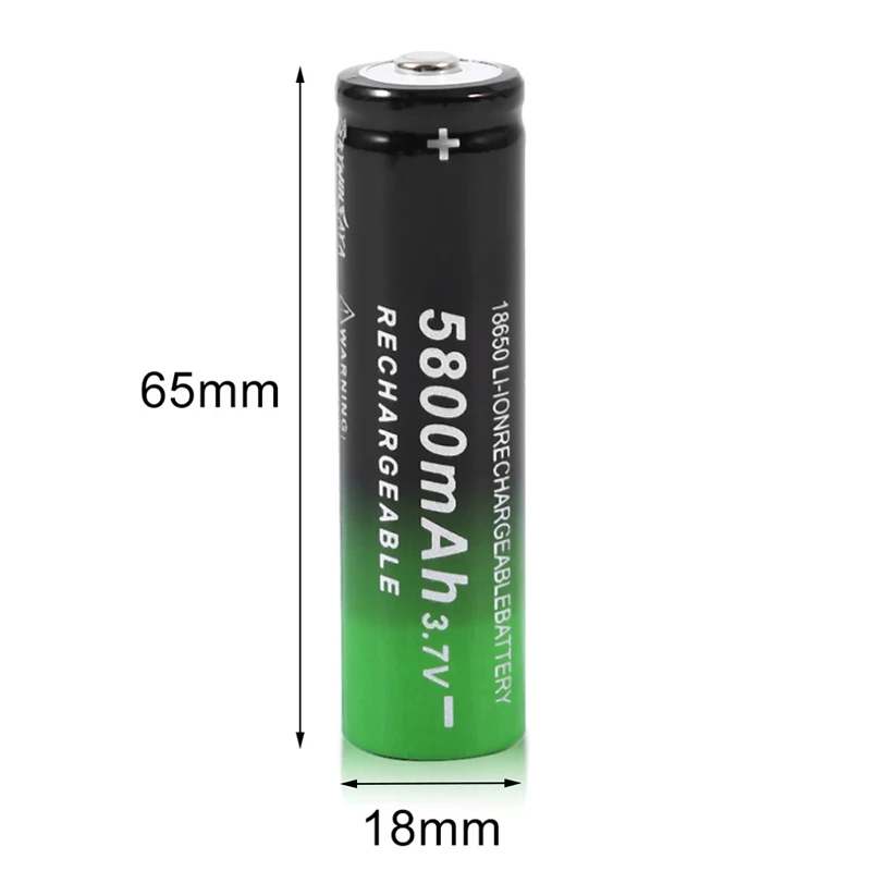 

BTVYOK New 3 .7V High Quality 5800mAh 18650 Lithium ion batteries Rechargeable Battery For Flashlight Torch