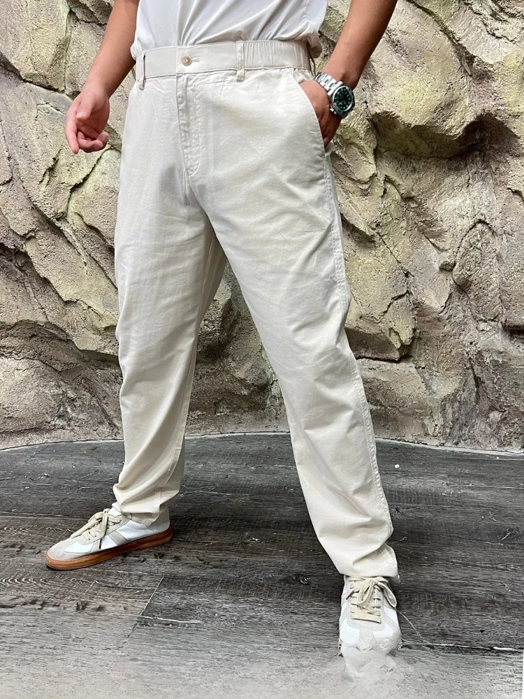  Cotton Linen Blend Men's Casual Pants Breathable Comfortable Old Money Style Spring Summer New Arrival Straight Leg ...