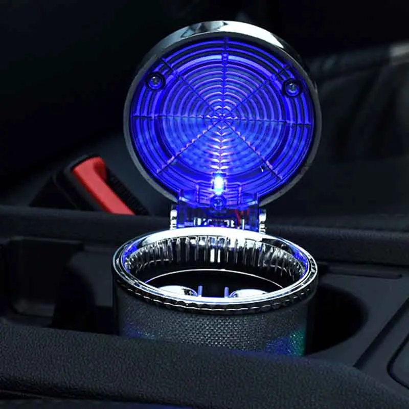 Car Ashtray With Lights Glowing Dazzling Colour Car Air Conditioning Vent Ashtray Fashion Trend Universal Models Car Ashtray