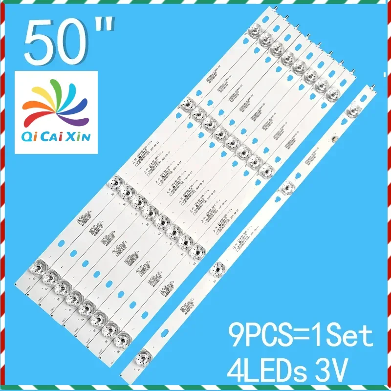 456mm set of 9 8A+1B for LED50D04A-ZC26AG-02 LED50D04B-ZC26AG-02 3035004005 3B4CY46518A LED4860D4-01 (A) 30348004033 49Y1 49K31