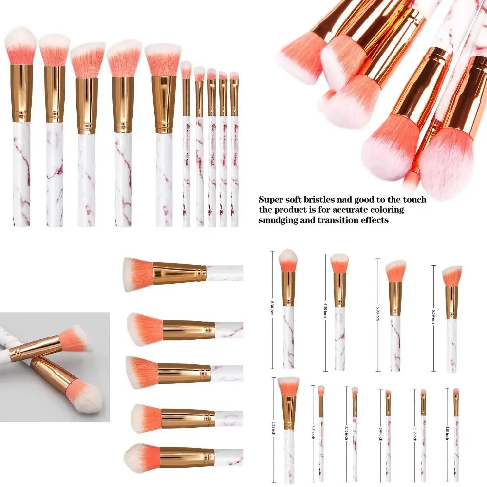 10pcs Makeup Brushes Set for Powder, Eye Shadow, and Blush