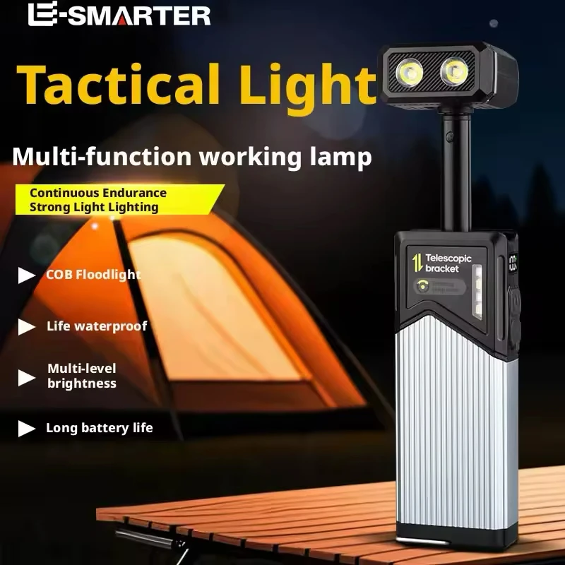 

LED Magnetic Work Light Retractable 180° Rotatable Multi-Functional Flashlight for Outdoor Camping Inspection