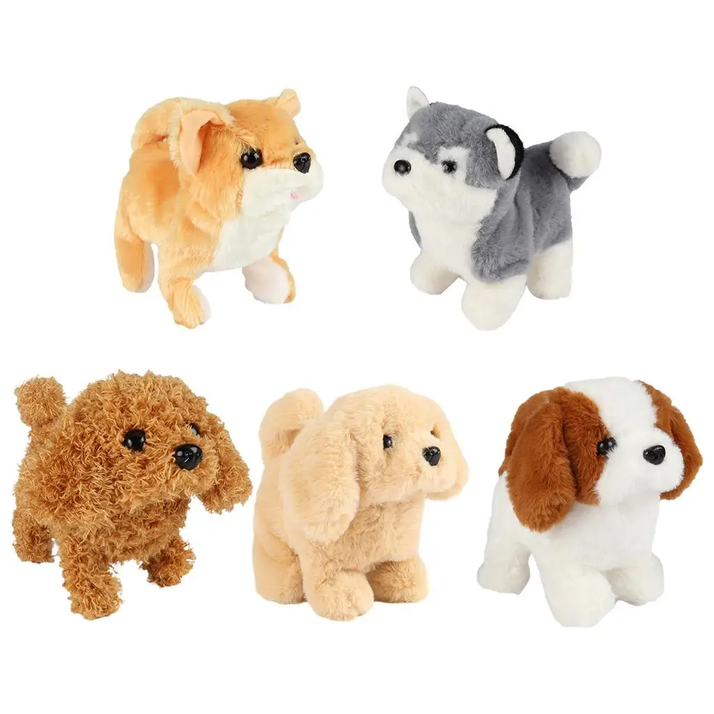 Interaktywny pies pekińczyk szczeniak elektroniczny pies uroczy robot zabawki wypchana zabawka dla