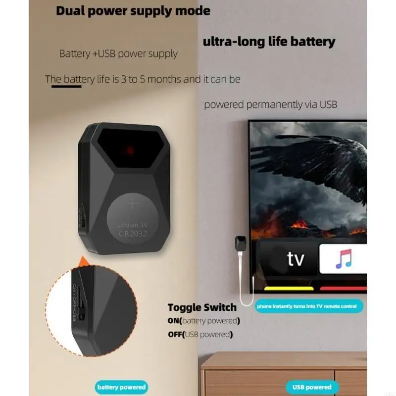 

360 Degree Universal Remote 10M Ranging Control For TV HVAC Fan With 10m Ranging 896C